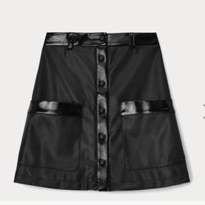STAUD Black Mini Skirt